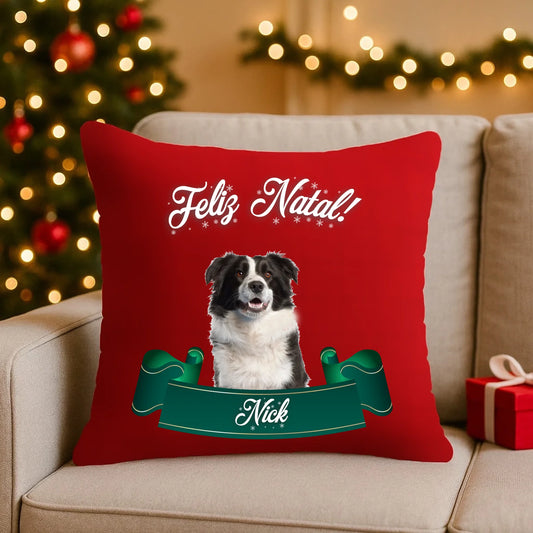 mockup almofada personalizada natal